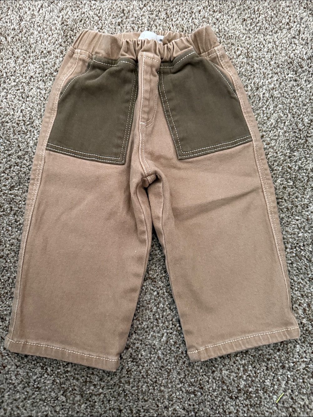 Zara Kids Brown Pants with Olive Front Pockets